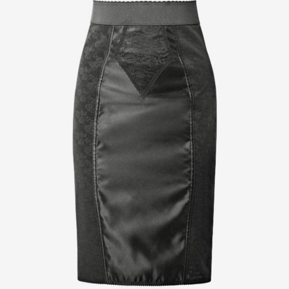 Dolce & Gabbana Satin and cotton-blend lace skirt NWT IT 42